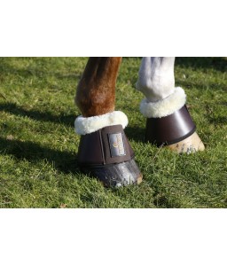 Cloches en cuir Sheepskin - Kentucky Tailles article cheval L Cloches  Marron mouton marron